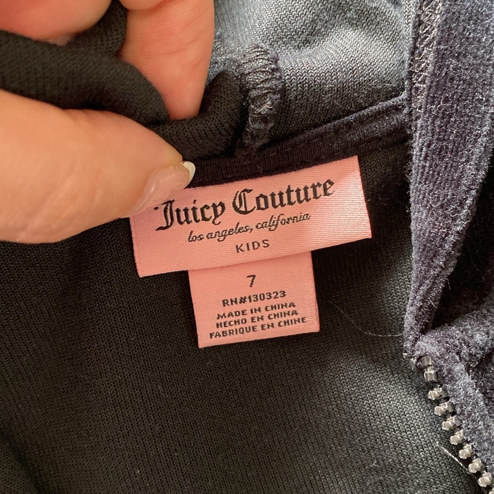 Girls. Juicy Couture Velour Jacket Size 7 - Picture 5 of 6
